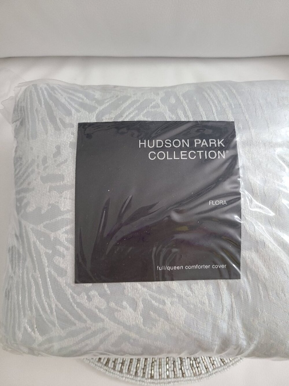 HUDSON PARK FLORA FULL/QUEEN COMFORTER  COVER DUVET